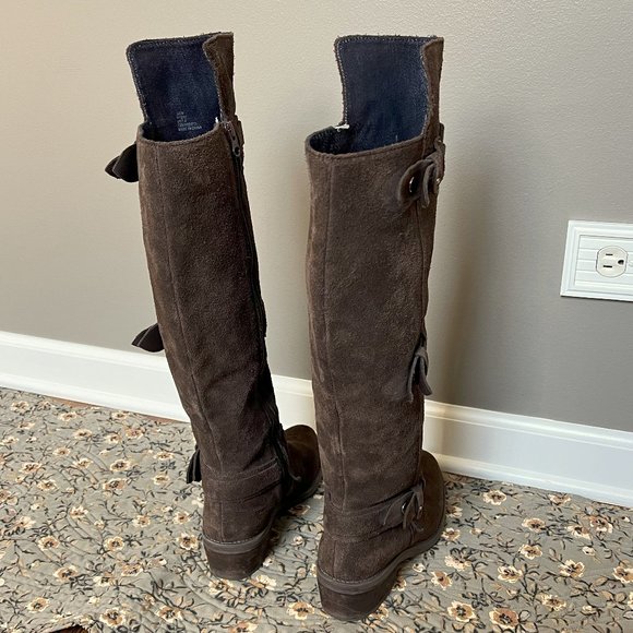 Calvin Klein Women’s Taupe Suede Over the Knee Boot – Size 7.5 - Picture 3 of 9